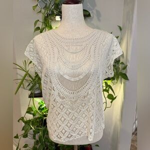 Hem & Thread White Lace Blouse